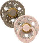 BIBS Colour x Liberty Suzetă din cauciuc 2 buc. (0-6 luni) Capel/Blush Mix