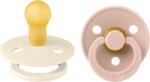BIBS Colour Suzetă din cauciuc 2 buc. (0-6 luni) Ivory/Blush 110256