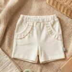 Rainy Pantaloni scurți pentru bebeluși cu buzunare 62-92 cm, ecru