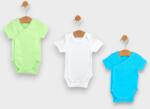 Rainy Set de body-uri 3 piese cu mânecă scurtă 56 - 80 cm. kiwi/alb/albastru