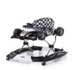 Chipolino Premergător 4 în 1 Racer, negru/alb PRRC02101BW