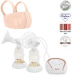 Neno Pompă electrică triplă fără fir pentru lapte matern Bianco + corset pentru alăptare