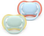 Philips Suzete ortodontice Ultra Air + cutie de sterilizare (0-6 luni) culori pastelate pentru băieți, 2 buc. 00A. 0641.001