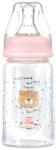 KikkaBoo Biberon din sticlă 120 ml Savanna Pink 31302020115
