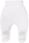 Eevi Pantaloni cu botoșei pentru bebeluși cu talie pliabilă, Mellow White, 56 cm