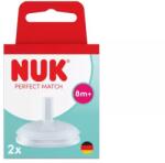 Nuk Duza de silicon cu pai Perfect Match 8+ luni, 2 buc