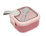 KioKids Cutie pentru mâncare 750 ml cu linguriță roz 3535 Set pentru masa bebelusi