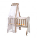 Lorelli Set pentru leagăn First Dreams cu coroane latte 20051164801