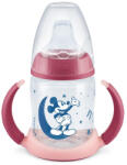 Nuk Biberon pentru bebeluși cu duză din silicon pentru suc FC 6-18 luni Mickey 150 ml Glow in the Dark 10215027