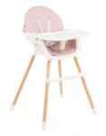 KikkaBoo Scaun de masă pentru copii Nutri Wood roz 31004010119 Scaun de masa bebelusi, inaltator