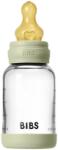 BIBS Biberon din sticlă pentru bebeluși 120 ml (cauciuc) Sage