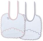 Interbaby Bavețel pentru bebeluși Fabric 2 buc. Grey&Pink Bavata