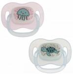 Canpol Suzetă anatomică din silicon Love&Sea roz 0-6 luni 2 buc. 34/908
