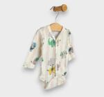 Rainy Premium Body pentru bebeluși cu închidere în față, mâneci lungi, 48 - 80 cm, verde