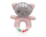 KioKids Zornăitoare de pluș pentru bebeluși Pisicuță 18 cm Rattle Pink 3391-8