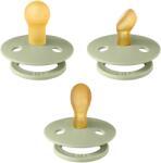BIBS Colour Try it Collection Set de 3 suzete din cauciuc (0+ luni) Sage
