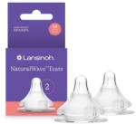 Lansinoh Suzetă fiziologică din silicon Natural Wave 3 luni+ 2 buc. 75910