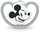 Nuk Suzetă din silicon Perfect Match 0-6 luni, 1 buc. , AIR, Mickey, gri