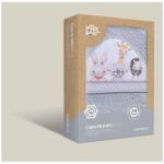 Interbaby Set prosop pentru bebeluși cu bavetă 100x100 cm. Acuarela Grey