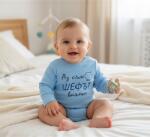 Rainy Body pentru bebeluși cu mâneci lungi 48-86 cm. Eu sunt șeful acasă albastru