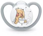 Nuk Suzetă din silicon Perfect Match 6-18 luni, 1 buc. , AIR, Winnie the Pooh, gri