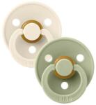 BIBS Colour Suzetă din cauciuc Anatomical 2 buc. (6-18 luni) Ivory/Sage