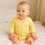 Rainy Body pentru bebeluși cu închidere în față Yellow 48 - 74 cm