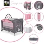 Moni Pătuț pliabil cu 2 niveluri Sleepy roz 2021
