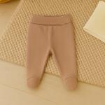 Rainy Pantaloni cu botoșei pentru bebeluși cu talie pliabilă, 48-74 cm, migdal