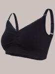 Carriwell Sutien fără cusături pentru gravide și mame care alăptează Organic Maternity & Nursing Black 5714399032119