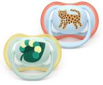 Philips Suzete ortodontice Ultra Air + cutie de sterilizare (0-6 luni) leopard/omidă albastru, 2 buc. 00A. 0642.001