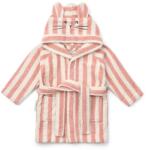 Liewood Halat de baie pentru bebeluși Lily Bathrobe Coral Blush/Creme De La Creme Stripe