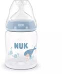Nuk Biberon pentru bebeluși First Choice PP cu control al temperaturii, 150 ml, tetină din silicon, 0+ luni, set pentru băiețel