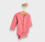 Rainy Body pentru bebeluși cu închidere în față, mâneci lungi, 48 - 62 cm, coral