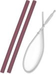 Minikoioi Paie de silicon 2 buc. + perie Flexi Straws Rose 101110006