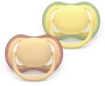 Philips Suzete ortodontice Ultra Air + cutie de sterilizare (0-6 luni) culori pastelate neutre, 2 buc. 00A. 0645.001