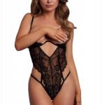 Shots Fekete csipkés body nyitott pántokkal Xs/s/m/l/xl Le Désir (8714273043795)