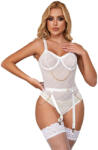 SUBBLIME Bodies-954291 Body cu Lanțuri + Jartieră Alb L/XL-Metal