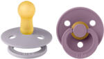 BIBS Colour 2 db-os szett cumi - Mályva / Pasztellszürke (6-18 hó)