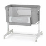 FEEDO Patut co-sleeper 2 in 1, Feedo, Pliabil, Reglabil in 5 pozitii, Cu laterala detasabila, Cu roti, Greutate maxima suportata 9 kg, 0-5 luni, Gri (235206)