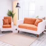 decoDoma Cuverturi SHERPA culoarea alunei canapea