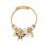 ElectraStore Bratara Aurie Tip Pandora Cu Charmuri Bee (C5112)
