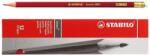 STABILO Creion grafit Stabilo Swano 4906, mina HB, cu radiera, rosu, ascutit (SW174901)