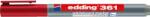 edding Marker Edding 361 pentru tabla, corp plastic, varf 1mm, rosu (ED361002)
