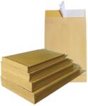  Plic cu burduf, B4, 250 x 353 x 50 mm, kraft, banda silicon, 120 g/mp, 10 bucati/set (KF70131) - forit