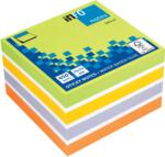 Info Notite adezive InFO, 75x75 mm, verde/alb/portocaliu/galben/violet (IN565452)