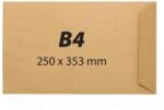  Plic B4, 250 x 353 mm, kraft, banda silicon, 90 g/mp, 25 bucati/set (KF60100) - forit