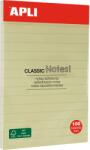 Apli Notite autoadezive, Apli, liniate, galben, 150 x 100 mm (AL013370) - forit