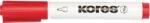 Kores Marker pentru tabla Kores, varf rotund 3mm, rosu (KS000202)