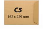  Plic C5, 162 x 229 mm , kraft, banda silicon, 90 g/mp, 25 bucati/set (KF30100)